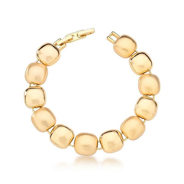 Pulseira Elos Quadrados Acetinados