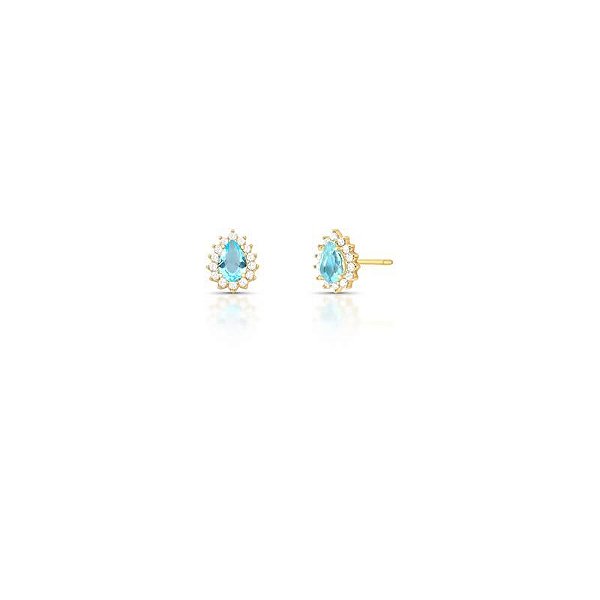 Conjunto Brinco de Gotas e Zircônia e Colar de Gota e Zircônias