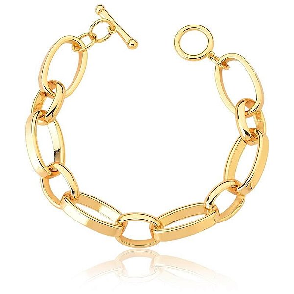 Pulseira Elos Ovais Lisos