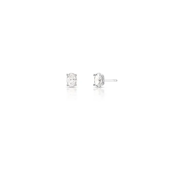 Brinco com Pedra Oval Moissanite 7.5mm