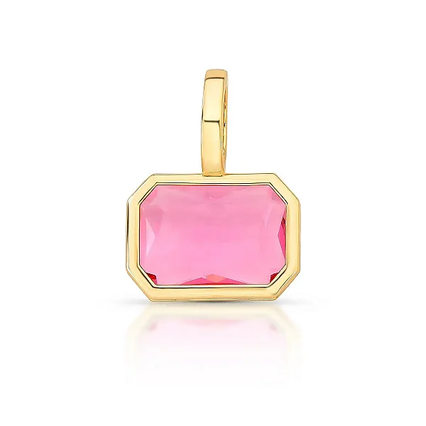 Pingente Cristal Retangular e Fecho