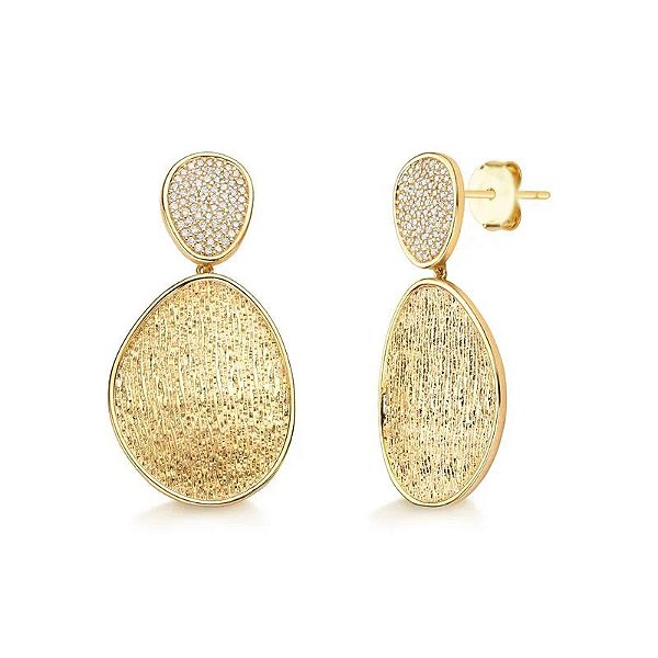 Brinco Cravejado com Zircônias e Diamantado