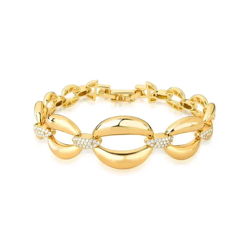 Pulseira com Elos Ovais Transpassados