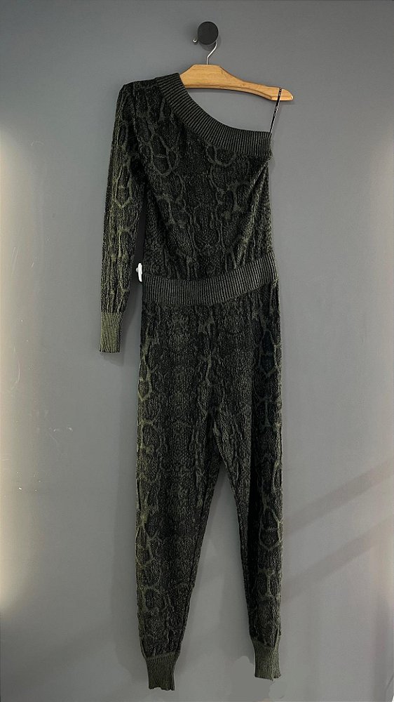 Macacão Um Ombro Verde Musgo