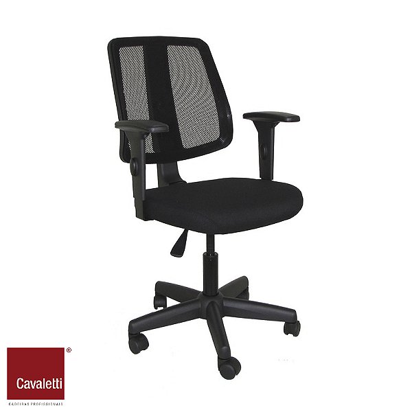 Cadeira Executiva Cavaletti Flip Light 43503 Tela Preta Poliéster