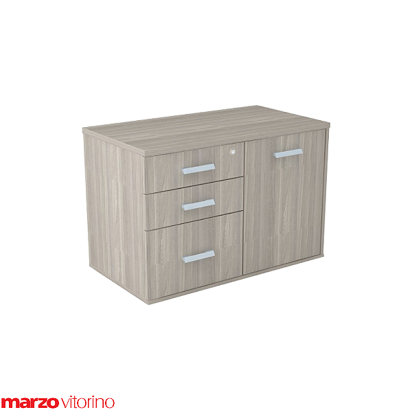 Armário Combo Marzo Porta, 2 Gavetas e Pasta