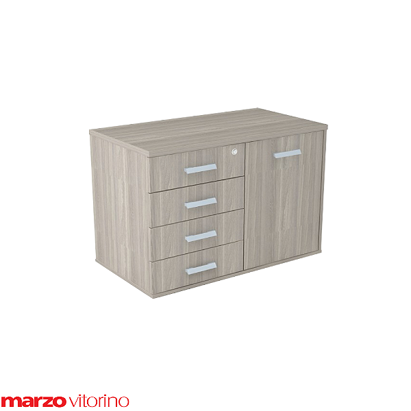 Armário Combo Marzo Porta e 4 Gavetas