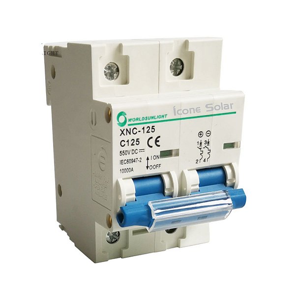 Disjuntor CC 125A 550V - Solar Fotovoltaico