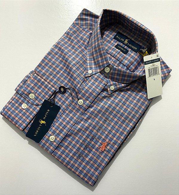 Camisa Social R.L Algodão Custom Fit Xadrez