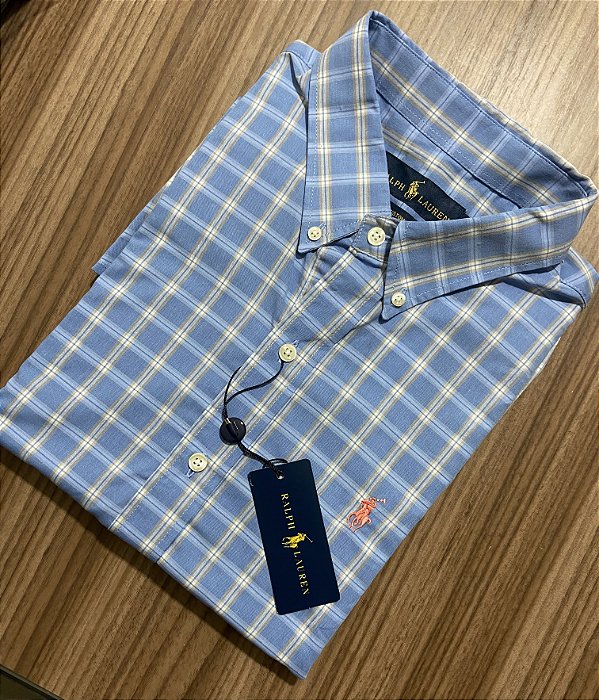 Camisa Social R.L Algodão Custom Fit Xadrez