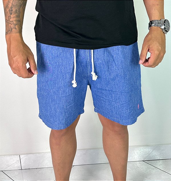 Short Linho RL Azul
