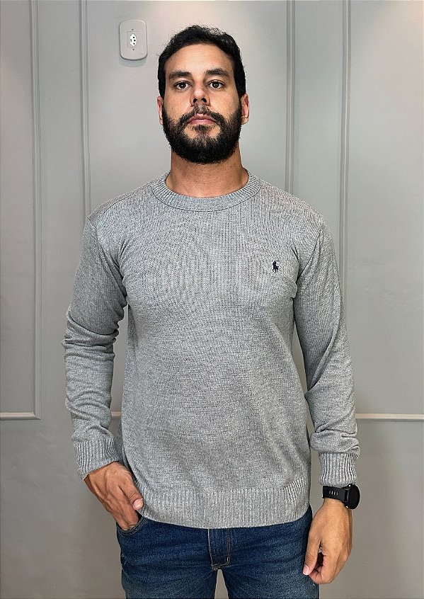 Suéter Tricot Ralph Lauren Cinza