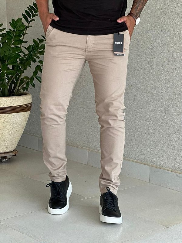 Calça Sarja Hugo Boss Marfim