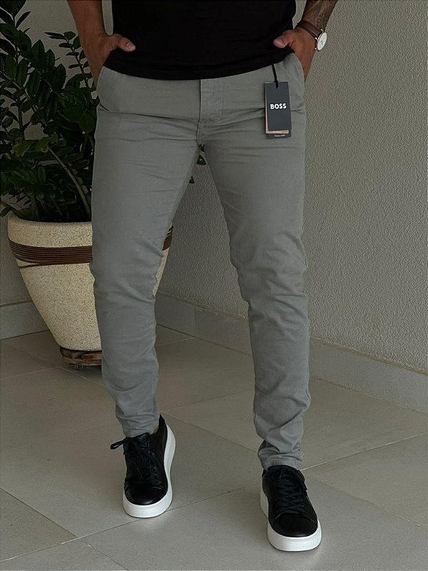 Calça Sarja Hugo Boss Cinza