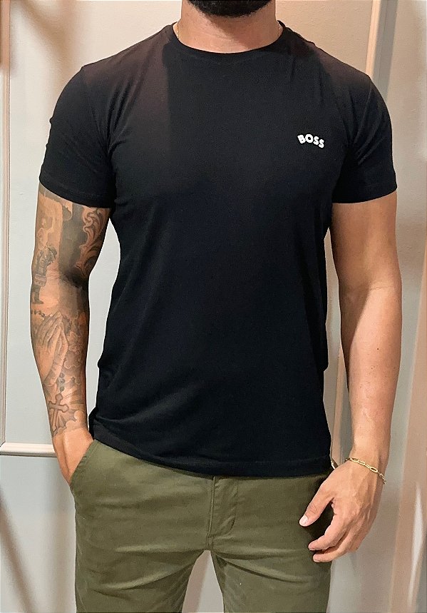 Camiseta Básica Hugo Boss Preta