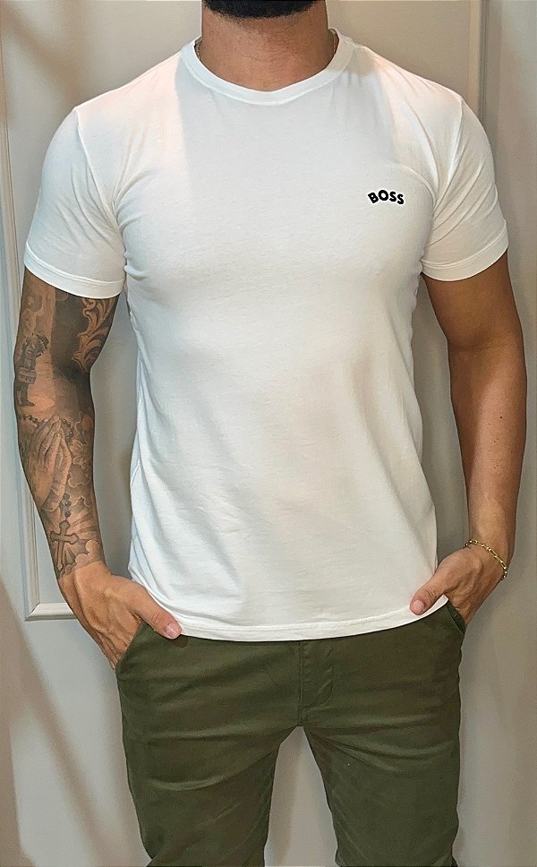 Camiseta Básica Hugo Boss Branca