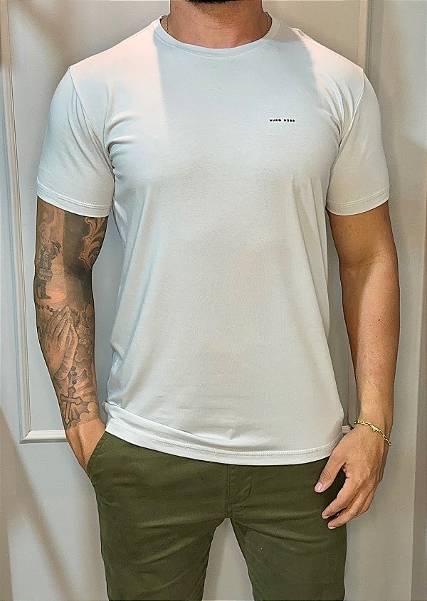 Camiseta Básica Hugo Boss Cinza