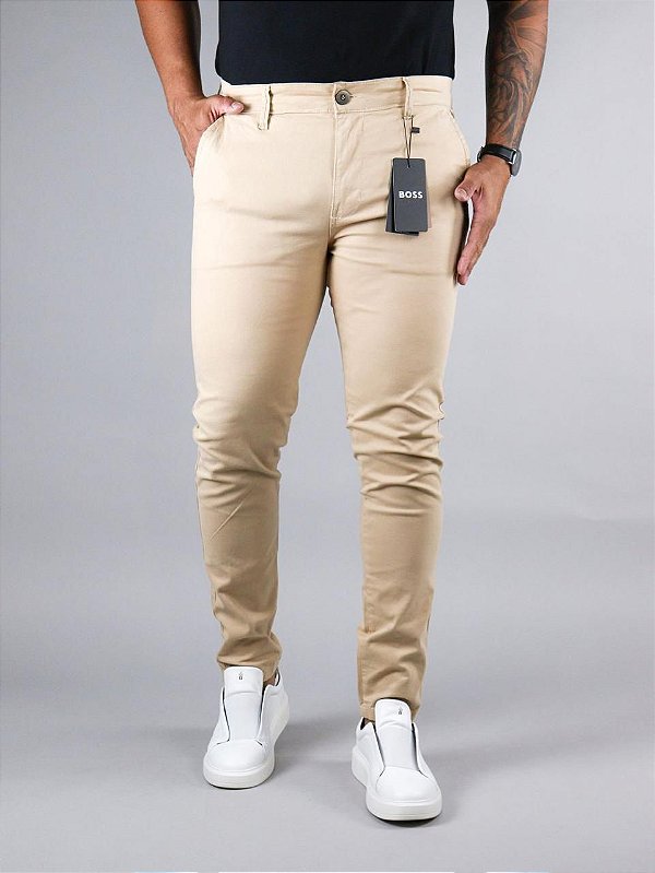 Calça Sarja Hugo Boss Caqui