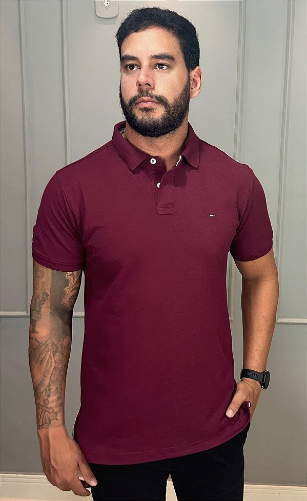 Gola Polo Tommy Hilfiger Vinho
