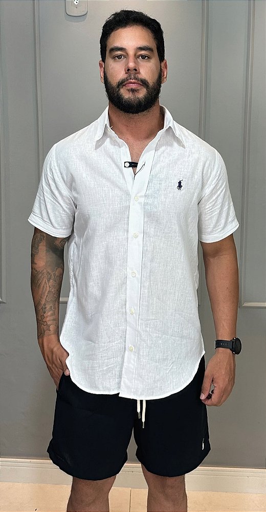 Camisa Social R.L Linho Custom Fit