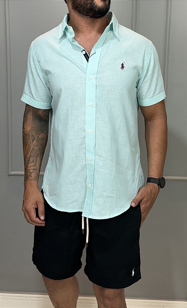 Camisa Social R.L Linho Custom Fit