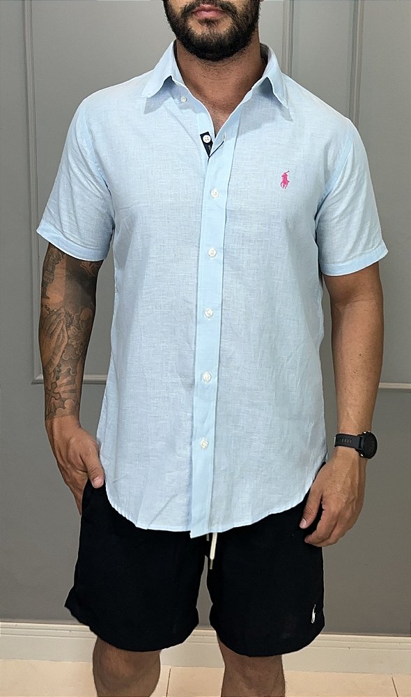 Camisa Social R.L Linho Custom Fit