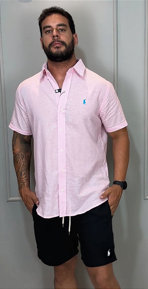Camisa Social R.L Linho Custom Fit
