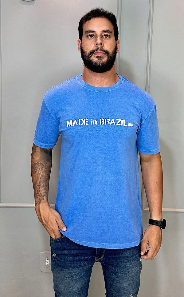 Camiseta Stone Azul Made in Brazil