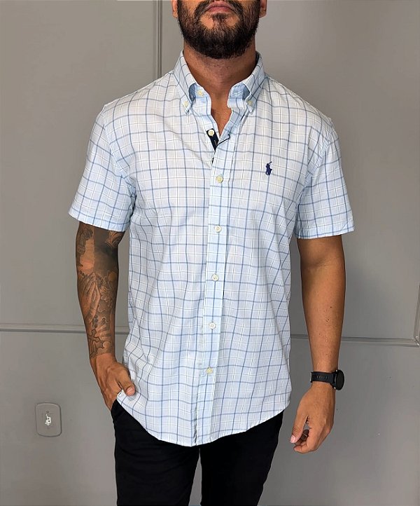 Camisa Social R.L Algodão Custom Fit Xadrez