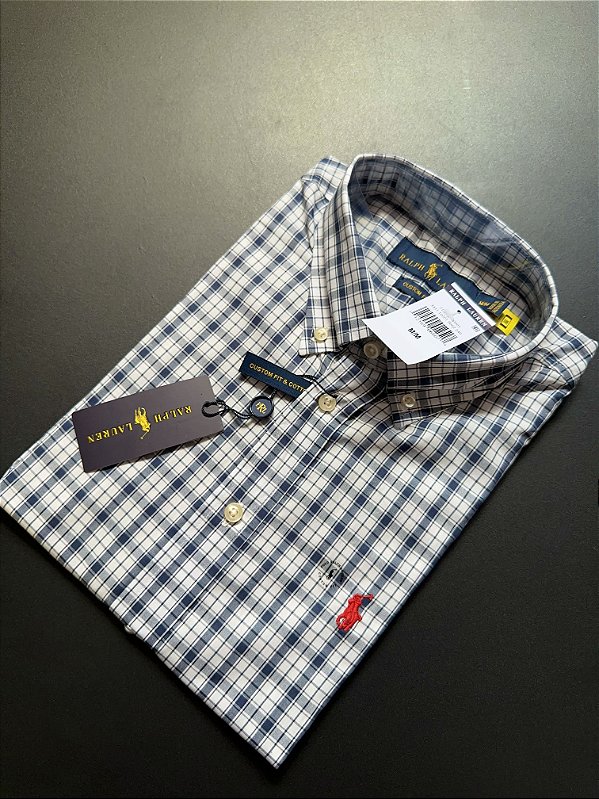 Camisa Social R.L Algodão Custom Fit Xadrez