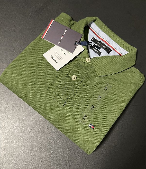 Gola Polo Tommy Hilfiger Verde