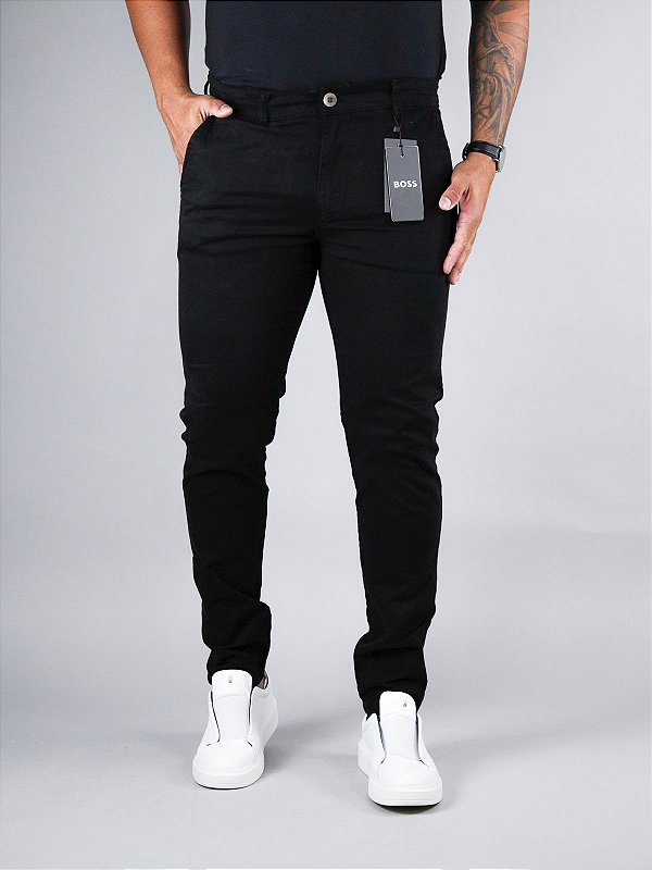 Calça Sarja Hugo Boss Preta