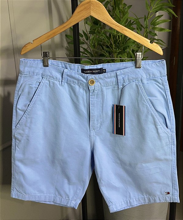 Bermuda Sarja Tommy cor Azul Claro