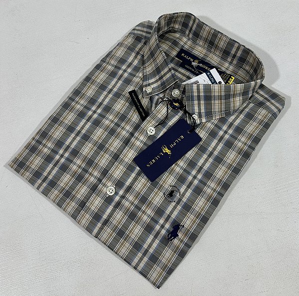 Camisa Social R.L Algodão Custom Fit Xadrez
