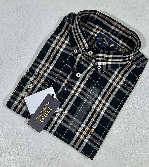 Camisa Social R.L Algodão Custom Fit Xadrez