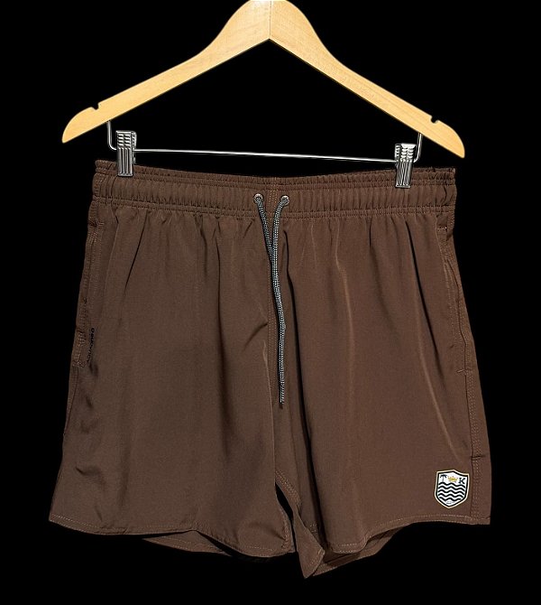 Short Beach Elastano Marrom