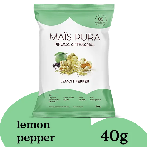 Pipoca Artesanal Mais Pura Lemon Pepper 40g - Unidade