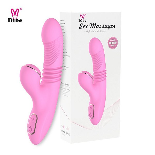 Vibrador Vem e Vai com Aquecimento e Sugador - Lilás - Dibe