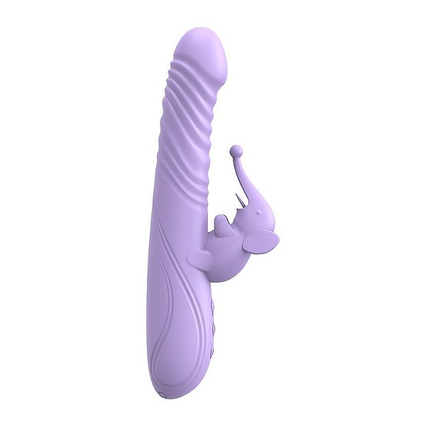 Vibrador Ponto G com Estimulador Clitóris - Elefante