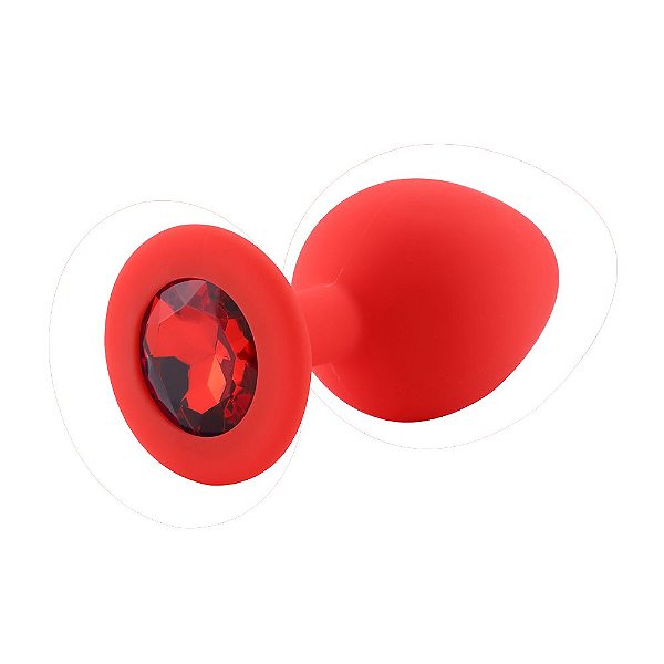 Plug Anal Silicone Vermelho M