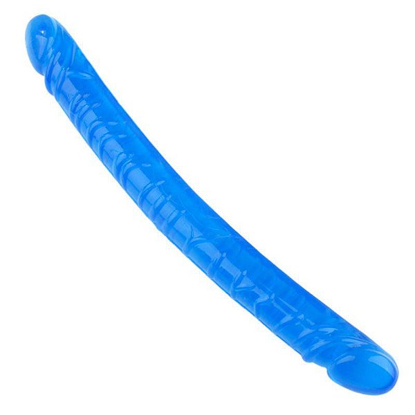 Prótese Peniana em Silicone com Duas Cabeças/33 X 3,2Cm  - TRANSPARENTE