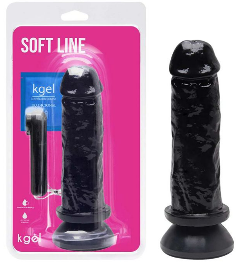 Pênis Vibrador Controle Externo -Preto /18 X 4,7Cm Kgel