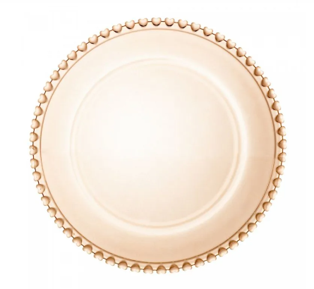 SOUSPLAT AMBAR METALIZADO  CORACAO 32CM 1538 LYOR