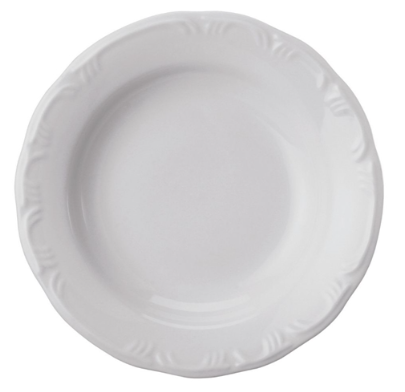 PRATO FUNDO C/ FRISO 23CM BRANCO PORCELANA  SCHMIDT