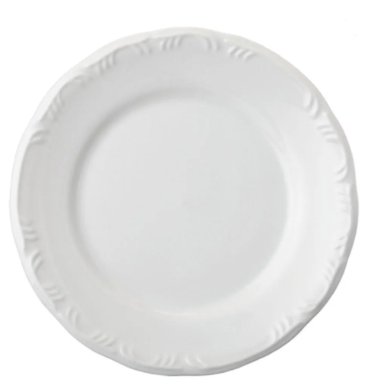 PRATO RASO C/ FRISO 26CM BRANCO PORCELANA SCHMIDT
