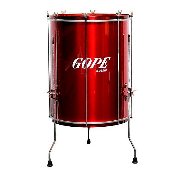 Surdo Gope 16x50 Tripe Aluminio Couro Selfie Cereja