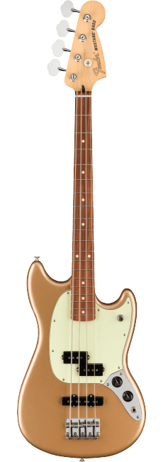 Baixo Fender 4c Mex Player Mustang Precision Firemist Gold