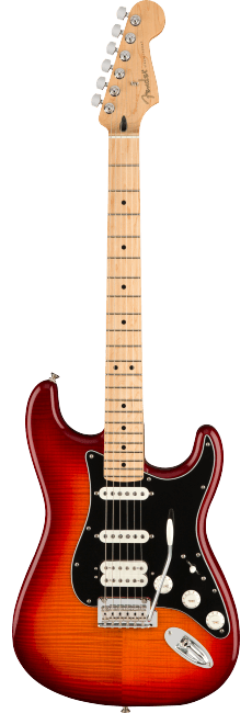 Guitarra Fender Mexican Player Plus Top Stratocaster HSS Aged Cherry Burst