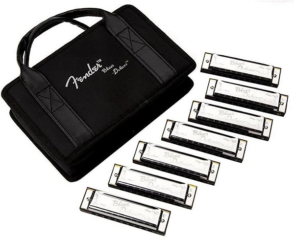 FENDER KIT GAITA DIATONICA BLUES DELUXE  C/7 PÇS