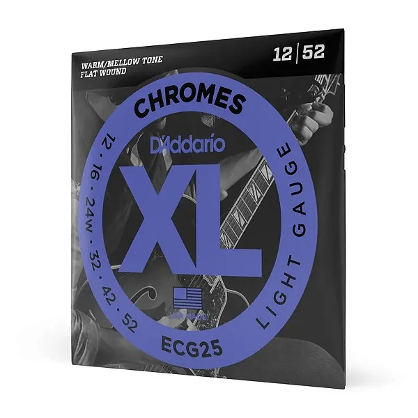 DADDARIO ENC GUIT 012 FLAT ECG25 CHROMES      (OUTLET)